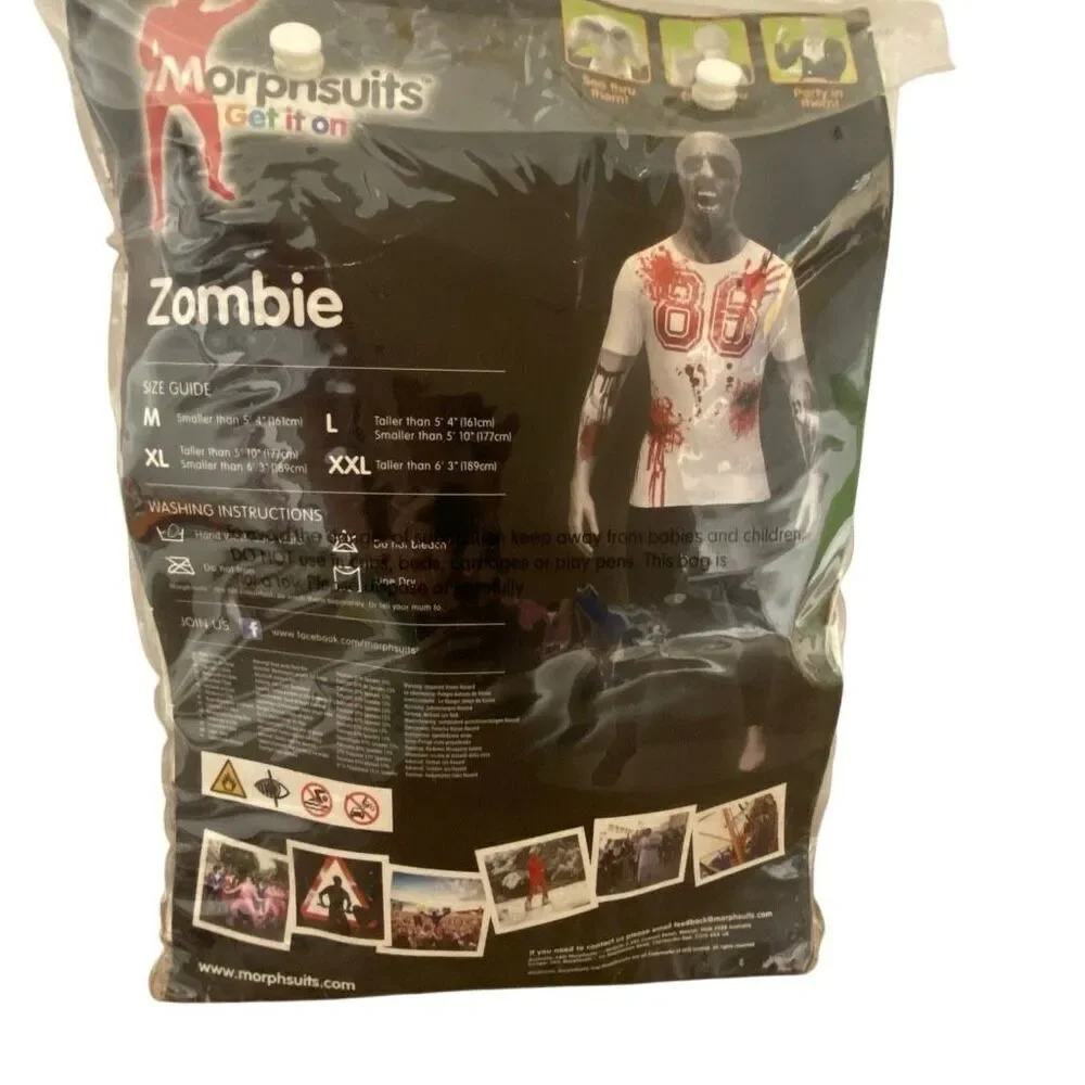 Halloween Zombie Athlete Jock Morphsuit Costume Discontinued Design NOS Adult L